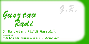 gusztav radi business card